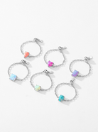 Sterling Silver Opal Geometric Minimalist Band Ring-Ring-Krush Kandy, Women's Online Fashion Boutique Located in Phoenix, Arizona (Scottsdale Area)