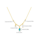 Turquoise Geometric Vintage Necklace-Necklaces-Krush Kandy, Women's Online Fashion Boutique Located in Phoenix, Arizona (Scottsdale Area)