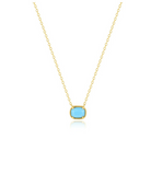 Turquoise Geometric Minimalist Necklace-Necklaces-Krush Kandy, Women's Online Fashion Boutique Located in Phoenix, Arizona (Scottsdale Area)