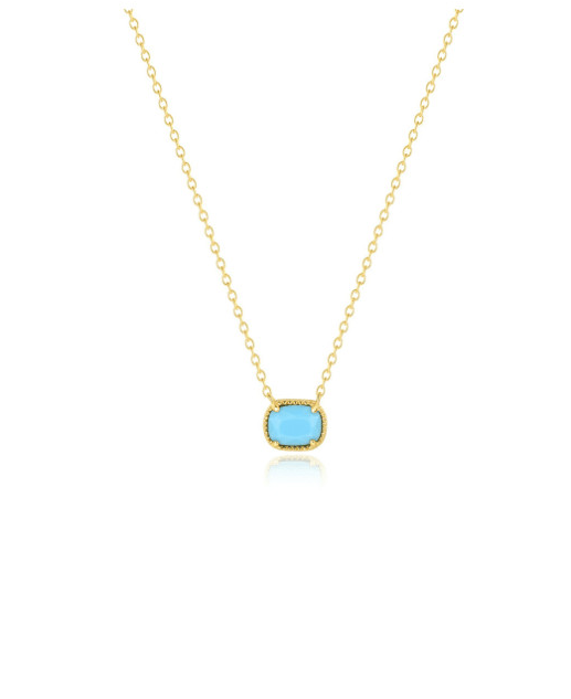 Turquoise Geometric Minimalist Necklace-Necklaces-Krush Kandy, Women's Online Fashion Boutique Located in Phoenix, Arizona (Scottsdale Area)