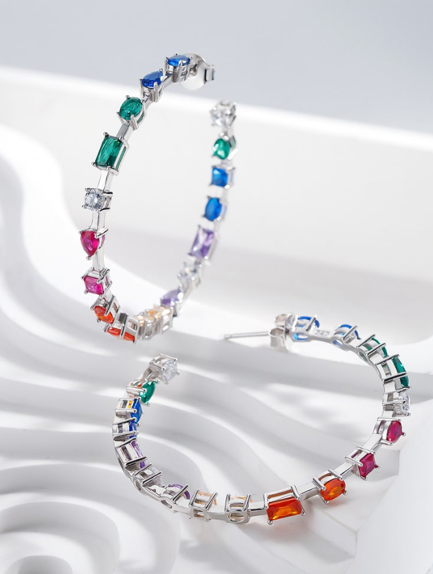 Cubic Zirconia Geometric Minimalist Stud Earrings-Earrings-Krush Kandy, Women's Online Fashion Boutique Located in Phoenix, Arizona (Scottsdale Area)