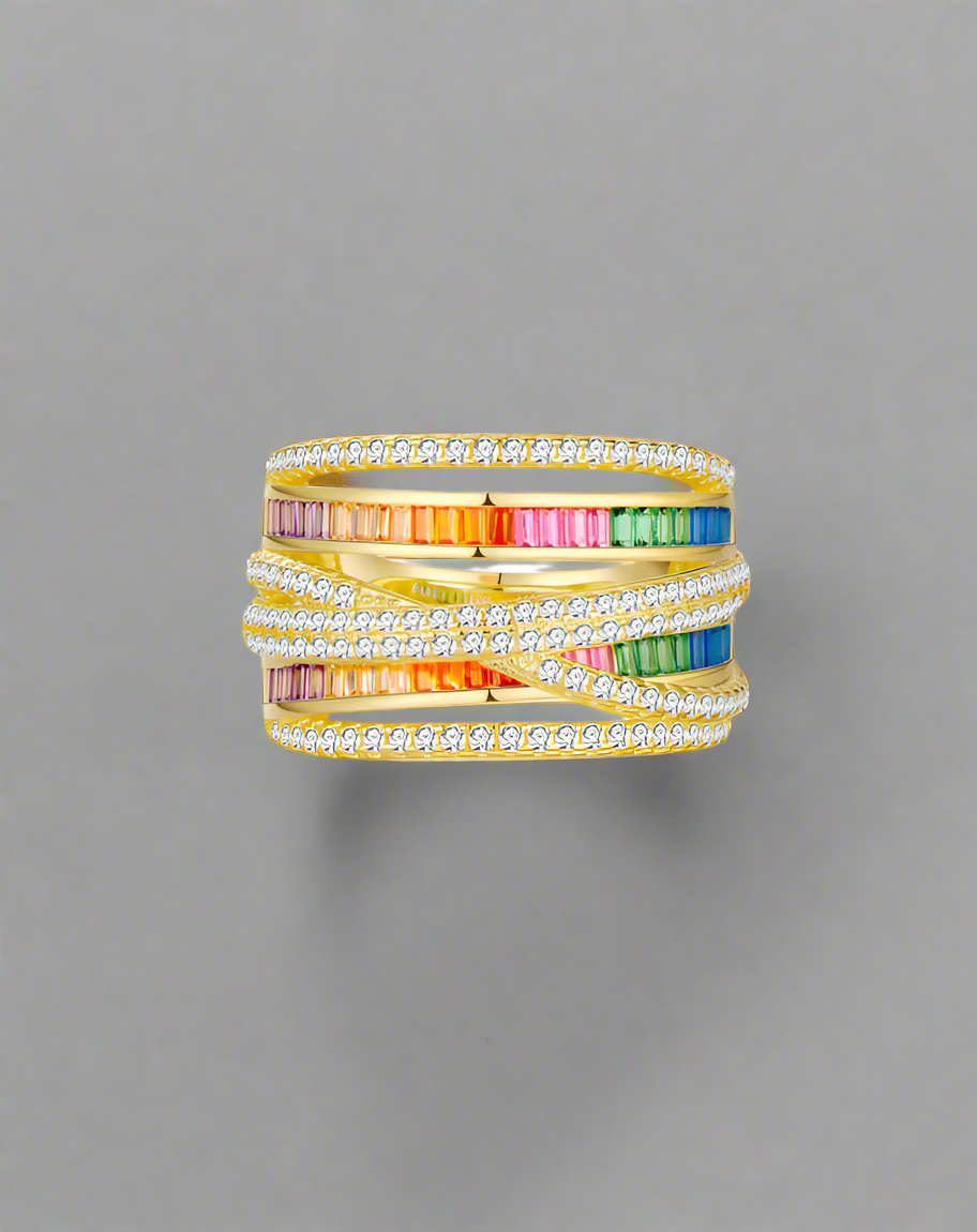 Cubic Zirconia Geometric Luxury Stackable Ring-Ring-Krush Kandy, Women's Online Fashion Boutique Located in Phoenix, Arizona (Scottsdale Area)