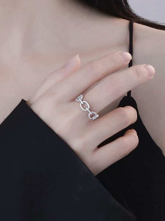 Cubic Zirconia Geometric Minimalist Band Ring-Ring-Krush Kandy, Women's Online Fashion Boutique Located in Phoenix, Arizona (Scottsdale Area)