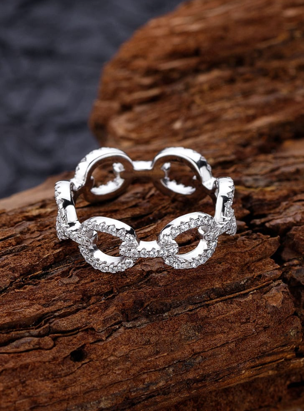 Cubic Zirconia Geometric Minimalist Band Ring-Ring-Krush Kandy, Women's Online Fashion Boutique Located in Phoenix, Arizona (Scottsdale Area)