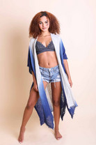 Frayed Cotton Bohemian Ombre Kimono-Kimonos-Krush Kandy, Women's Online Fashion Boutique Located in Phoenix, Arizona (Scottsdale Area)