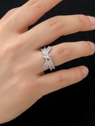 Shimmering Cubic Zirconia Bowknot Ring-Rings-Krush Kandy, Women's Online Fashion Boutique Located in Phoenix, Arizona (Scottsdale Area)