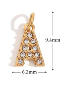 Rhinestone Letter Charm-Necklaces-Krush Kandy, Women's Online Fashion Boutique Located in Phoenix, Arizona (Scottsdale Area)