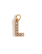 Rhinestone Letter Charm-Necklaces-Krush Kandy, Women's Online Fashion Boutique Located in Phoenix, Arizona (Scottsdale Area)