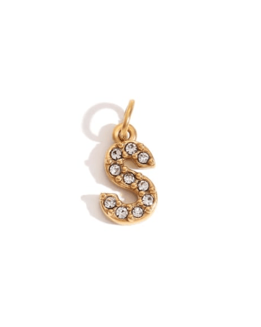 Rhinestone Letter Charm-Necklaces-Krush Kandy, Women's Online Fashion Boutique Located in Phoenix, Arizona (Scottsdale Area)