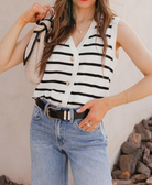 Striped V-Neck Knit Vest-Krush Kandy, Women's Online Fashion Boutique Located in Phoenix, Arizona (Scottsdale Area)