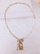 Pearl Key Trend Beaded Necklace-Jewelry-Krush Kandy, Women's Online Fashion Boutique Located in Phoenix, Arizona (Scottsdale Area)