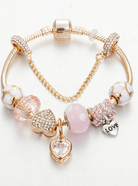 Crystal Stone Heart Lux Charm Bracelet-Jewelry-Krush Kandy, Women's Online Fashion Boutique Located in Phoenix, Arizona (Scottsdale Area)
