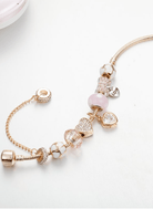 Crystal Stone Heart Lux Charm Bracelet-Jewelry-Krush Kandy, Women's Online Fashion Boutique Located in Phoenix, Arizona (Scottsdale Area)