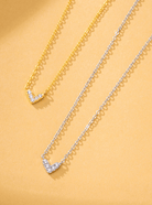 Sterling Silver Cubic Zirconia Heart Minimalist Necklace-Jewelry-Krush Kandy, Women's Online Fashion Boutique Located in Phoenix, Arizona (Scottsdale Area)