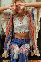 POL Boho Striped Ruffle Cardigan-Cardigan-Krush Kandy, Women's Online Fashion Boutique Located in Phoenix, Arizona (Scottsdale Area)