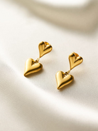 Titanium Steel Minimalist Heart Earring and Necklace Set-Jewelry-Krush Kandy, Women's Online Fashion Boutique Located in Phoenix, Arizona (Scottsdale Area)