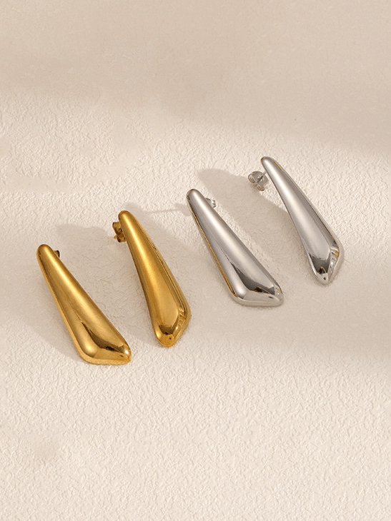 Stainless Steel Water Drop Minimalist Earrings-Jewelry-Krush Kandy, Women's Online Fashion Boutique Located in Phoenix, Arizona (Scottsdale Area)