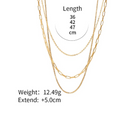 Stainless Steel Geometric Trend Multi Strand Necklace-Jewelry-Krush Kandy, Women's Online Fashion Boutique Located in Phoenix, Arizona (Scottsdale Area)