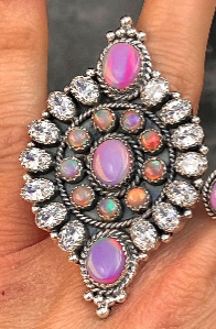 Krystal and Opal Cluster Rings PREORDER-Cluster Rings-Krush Kandy, Women's Online Fashion Boutique Located in Phoenix, Arizona (Scottsdale Area)