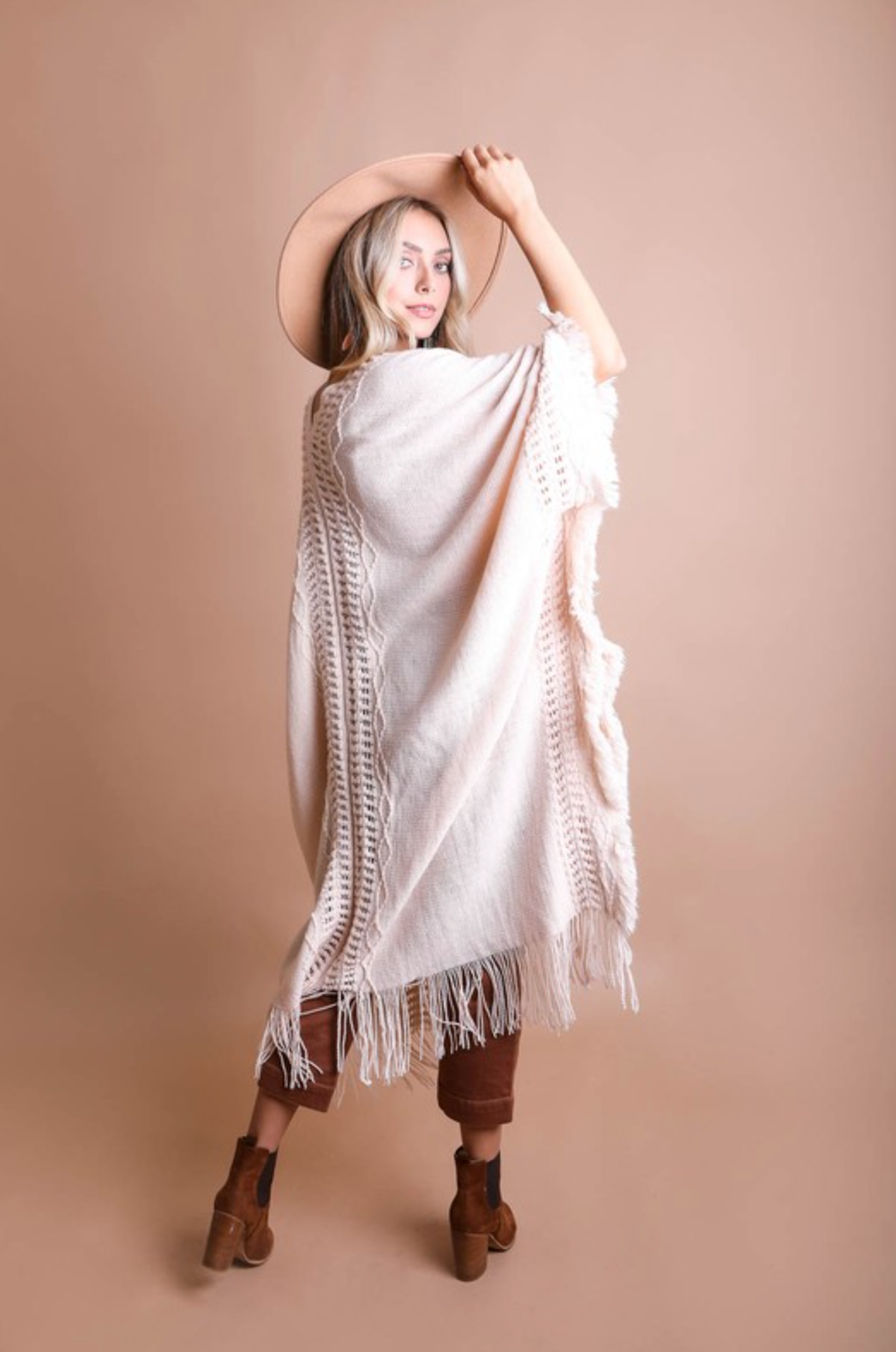 Open Bohemian Ruana Cardigan-Cardigans-Krush Kandy, Women's Online Fashion Boutique Located in Phoenix, Arizona (Scottsdale Area)