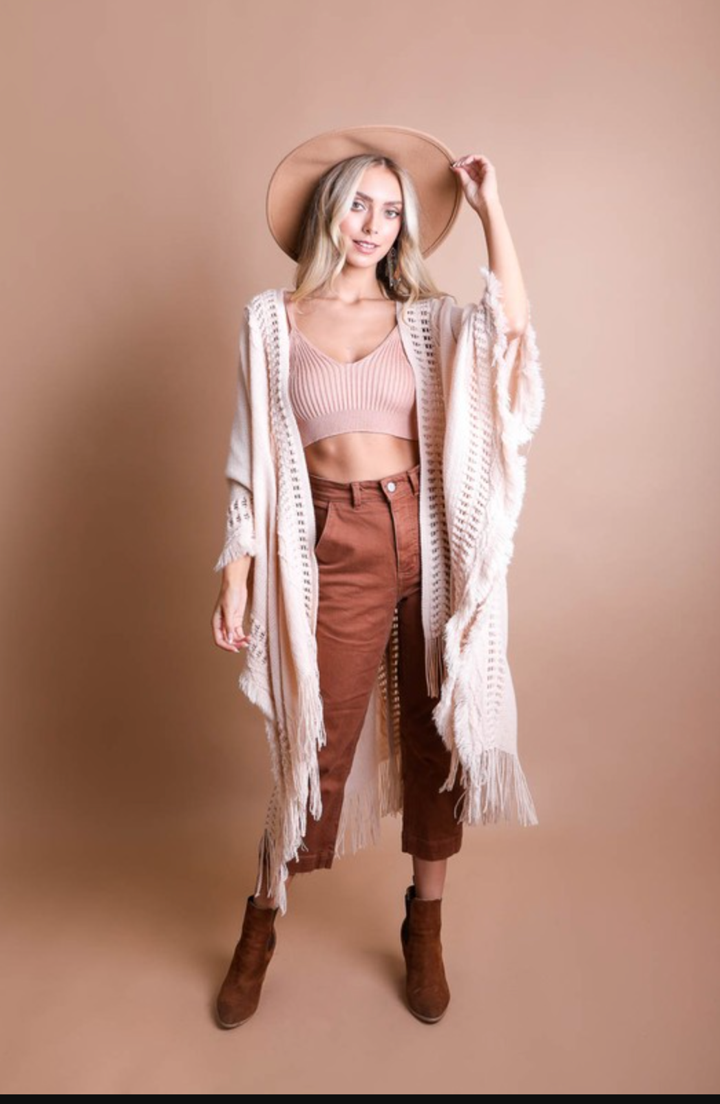 Open Bohemian Ruana Cardigan-Cardigans-Krush Kandy, Women's Online Fashion Boutique Located in Phoenix, Arizona (Scottsdale Area)