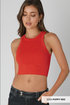 Niki Biki Ribbed High Neck Crop Top-Tanks-Krush Kandy, Women's Online Fashion Boutique Located in Phoenix, Arizona (Scottsdale Area)
