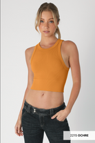 Niki Biki Ribbed High Neck Crop Top-Tanks-Krush Kandy, Women's Online Fashion Boutique Located in Phoenix, Arizona (Scottsdale Area)