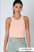 Niki Biki Ribbed High Neck Crop Top-Tanks-Krush Kandy, Women's Online Fashion Boutique Located in Phoenix, Arizona (Scottsdale Area)
