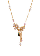 Brass Imitation Pearl Enamel Tassel Trend Necklace-Necklaces-Krush Kandy, Women's Online Fashion Boutique Located in Phoenix, Arizona (Scottsdale Area)