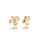 Delicate Pearl Petal Stud Earrings-Earrings-Krush Kandy, Women's Online Fashion Boutique Located in Phoenix, Arizona (Scottsdale Area)