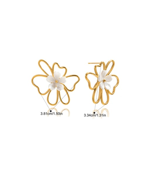 Delicate Pearl Petal Stud Earrings-Earrings-Krush Kandy, Women's Online Fashion Boutique Located in Phoenix, Arizona (Scottsdale Area)