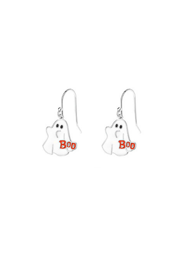 Serling Silver Enamel Halloween Ghost Earrings-Earrings-Krush Kandy, Women's Online Fashion Boutique Located in Phoenix, Arizona (Scottsdale Area)