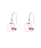 Serling Silver Enamel Halloween Ghost Earrings-Earrings-Krush Kandy, Women's Online Fashion Boutique Located in Phoenix, Arizona (Scottsdale Area)