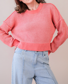 Two-Toned Striped Casual Sweater Top-Long Sleeve Tops-Krush Kandy, Women's Online Fashion Boutique Located in Phoenix, Arizona (Scottsdale Area)