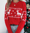 Christmas Magic Reindeer Sweater-Sweaters-Krush Kandy, Women's Online Fashion Boutique Located in Phoenix, Arizona (Scottsdale Area)