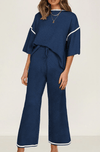 LUXE Contrast Trim 2pc Set-2 Piece Outfit Sets-Krush Kandy, Women's Online Fashion Boutique Located in Phoenix, Arizona (Scottsdale Area)