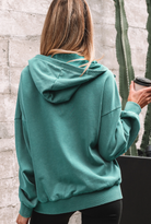 Half Zip Kangaroo Pocket Mineral Wash Baggy Hoodie-Hoodies-Krush Kandy, Women's Online Fashion Boutique Located in Phoenix, Arizona (Scottsdale Area)
