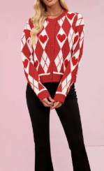 Harley's Heart Knit Cardigan-Cardigan-Krush Kandy, Women's Online Fashion Boutique Located in Phoenix, Arizona (Scottsdale Area)
