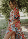 Boho Floral Patchwork Kimono