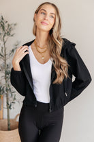 Sky of Only Clouds Zip Up in Black-Sweaters-Krush Kandy, Women's Online Fashion Boutique Located in Phoenix, Arizona (Scottsdale Area)