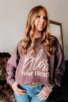 Bless Your Heart Solid Sweatshirt-Sweatshirt-Krush Kandy, Women's Online Fashion Boutique Located in Phoenix, Arizona (Scottsdale Area)