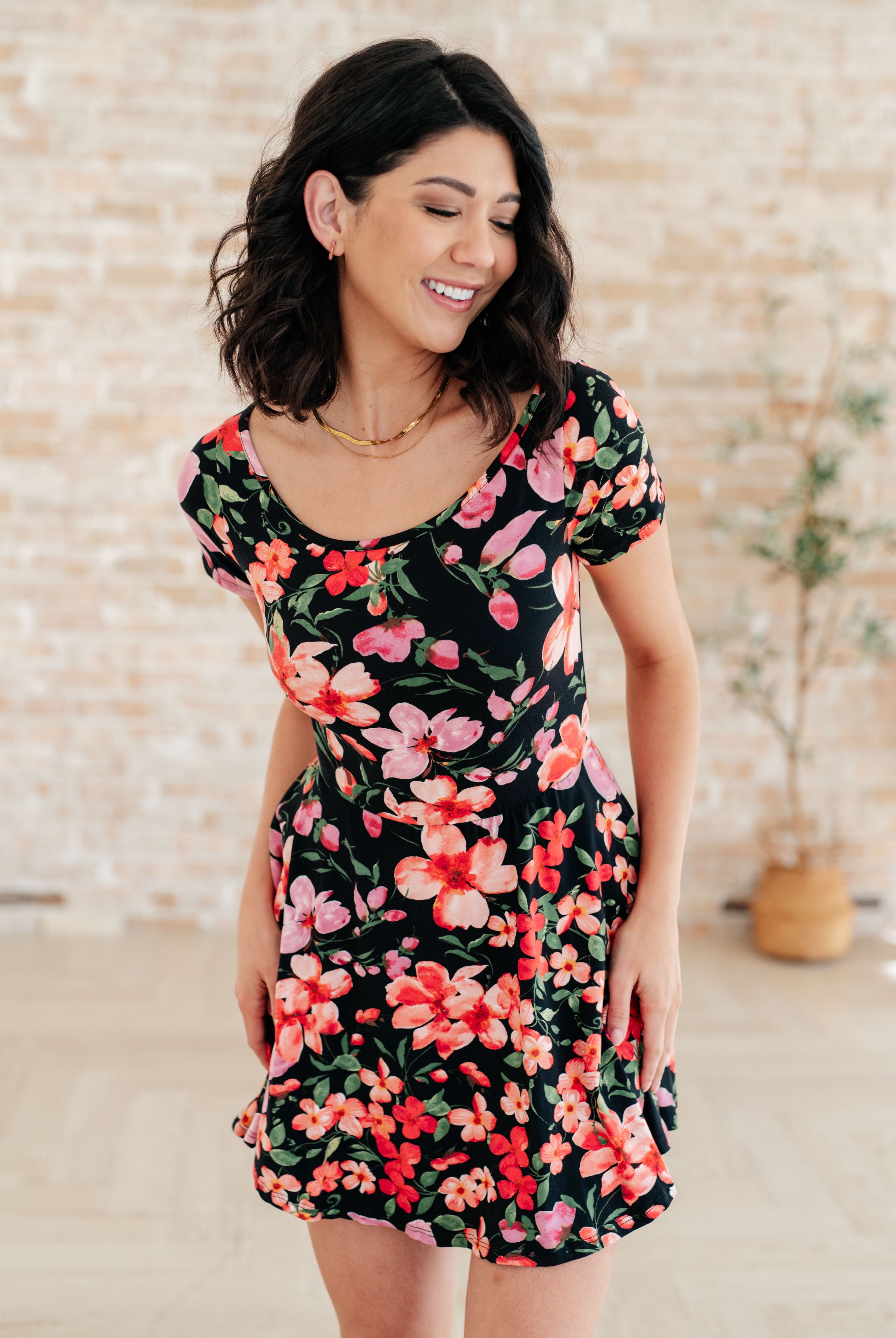 Southern Hospitality Floral Skort Dress-Dresses-Krush Kandy, Women's Online Fashion Boutique Located in Phoenix, Arizona (Scottsdale Area)
