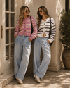 Stripe Button Up Sweater