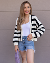 Harper Lane Chunky Stripe Open Front Cardigan