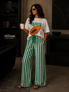 Sunset Stroll Striped Wide Leg Pants