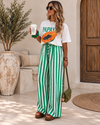 Sunset Stroll Striped Wide Leg Pants