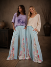 Sweet Patchwork Breeze Flare Pants