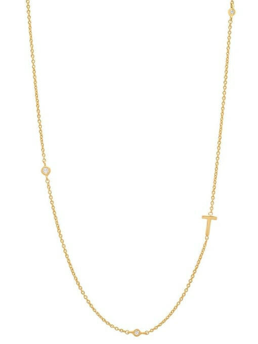 Cubic Zirconia Letter Minimalist Necklace-Necklaces-Krush Kandy, Women's Online Fashion Boutique Located in Phoenix, Arizona (Scottsdale Area)