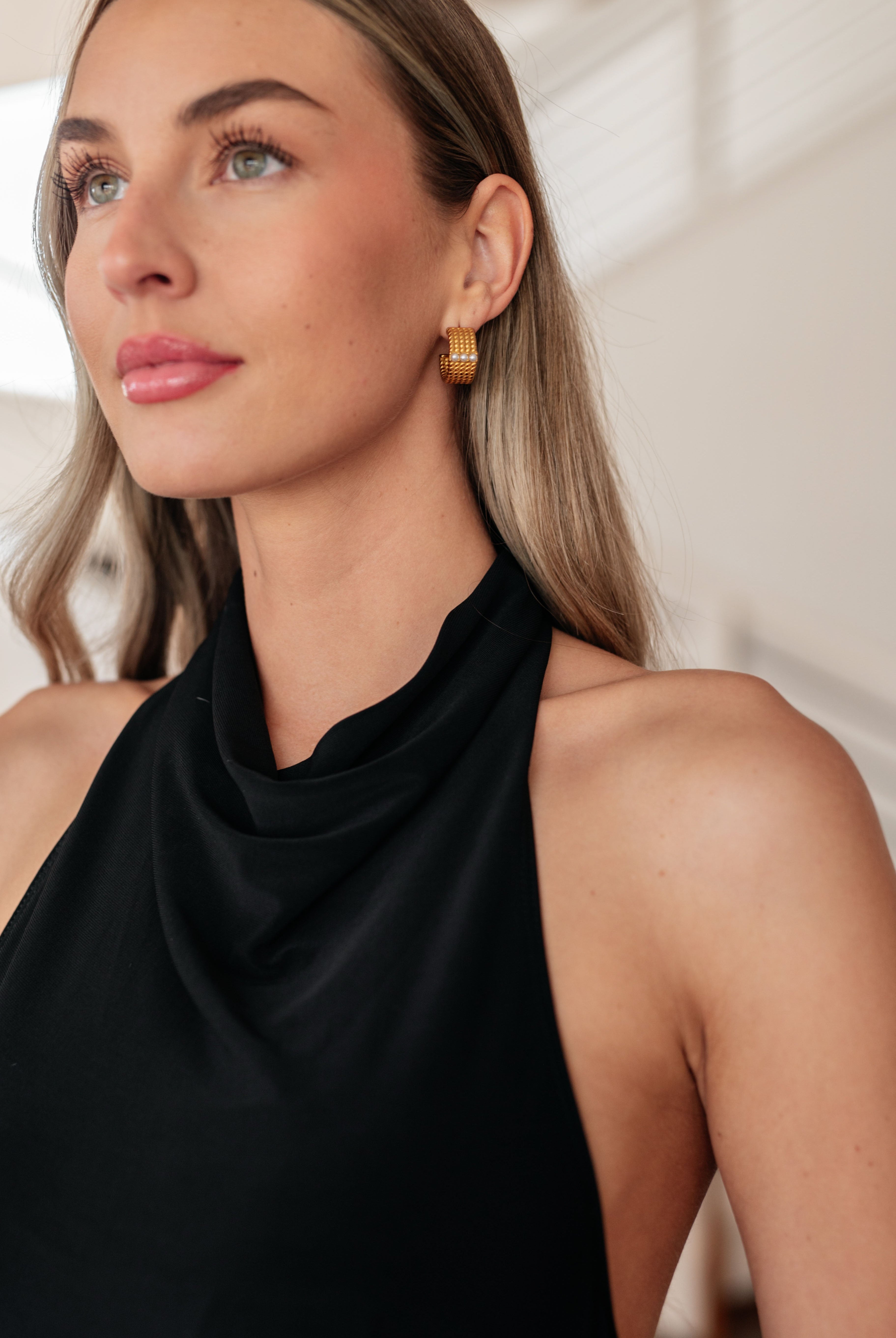 Stacked Gold Hoop Earrings-Earrings-Krush Kandy, Women's Online Fashion Boutique Located in Phoenix, Arizona (Scottsdale Area)