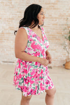The Suns Been Quite Kind V-Neck Dress in Pink-Dresses-Krush Kandy, Women's Online Fashion Boutique Located in Phoenix, Arizona (Scottsdale Area)